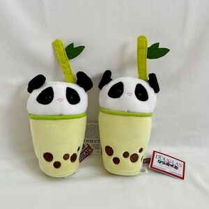 Douglas Cuddle Toys- Panda Bubble Tea Macaroon Plush- 9”- Set of 2